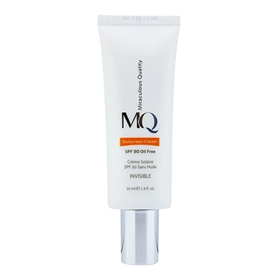 ضد آفتاب بی رنگ پوست چرب و جوش دار SPF50 ام کیو