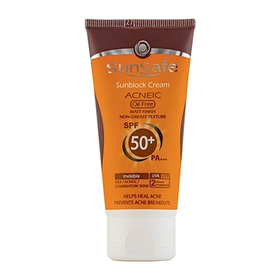 کرم ضد آفتاب سان سیف SPF50 فاقد چربی