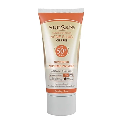 ضد آفتاب فلوئید پوست چرب و مختلط SPF50 سان سیف