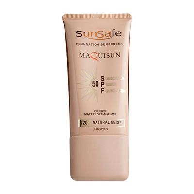 کرم ضد آفتاب مرطوب کننده کرم پودری و پرایمری SPF 50 سان سیف مکیسان