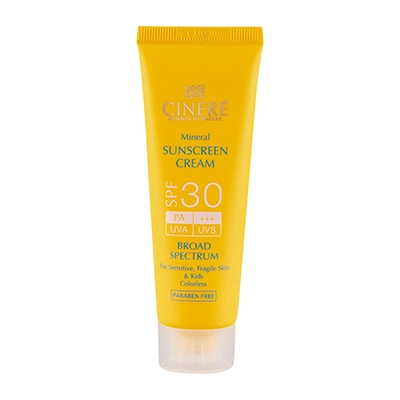 کرم ضد آفتاب بی رنگ سینره SPF30 پوست حساس