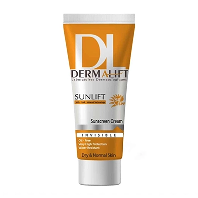 کرم ضد آفتاب بی رنگ درمالیفت SPF50 پوست خشک 