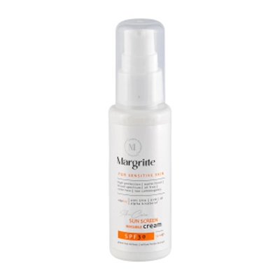 کرم ضد آفتاب بی رنگ پوست حساس مارگریت SPF30