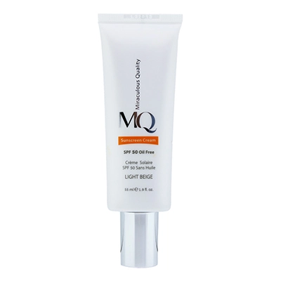 کرم ضد آفتاب رنگی ام کیو با SPF50 مناسب پوست چرب
