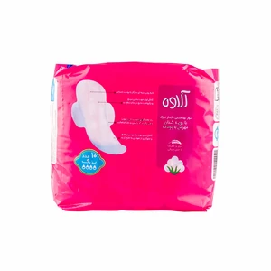 نوار بهداشتی بالدار آلاوه نازک کتان بزرگ