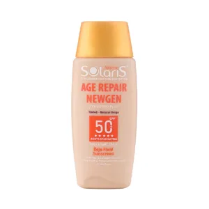 فلوئید ضد آفتاب رنگی SPF50 پوست دارای چروک سطحی