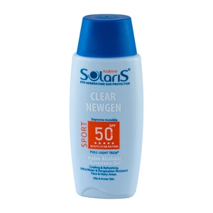 ژل ضد آفتاب دارای +SPF50 مدل Clear Newgen Sport مناسب پوست های چرب و جوش دار حجم 100 میل