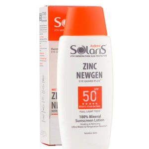 لوسیون ضد آفتاب فیزیکال آردن +SPF50  مدل Zinc Newgen مناسب پوست حساس 100 میلی لیتر