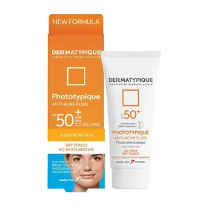 کرم ضدآفتاب بی رنگ درماتیپیک SPF50 پوست چرب و جوش دار 40 میل