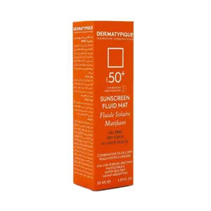 فلوئید ضدآفتاب درماتیپیک بی‌رنگ پوست‌ چرب SPF50 مدل Fluid Mat