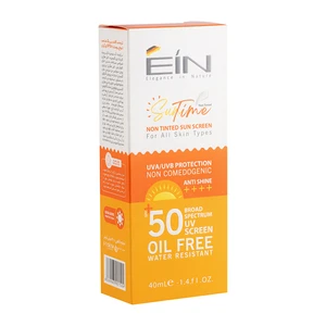 کرم ضد آفتاب بی رنگ ای آی ان SPF50 انواع پوست