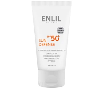 کرم ضد آفتاب بی رنگ تیوپی Sun Defense پوست مستعد لک 50 میلی لیتر