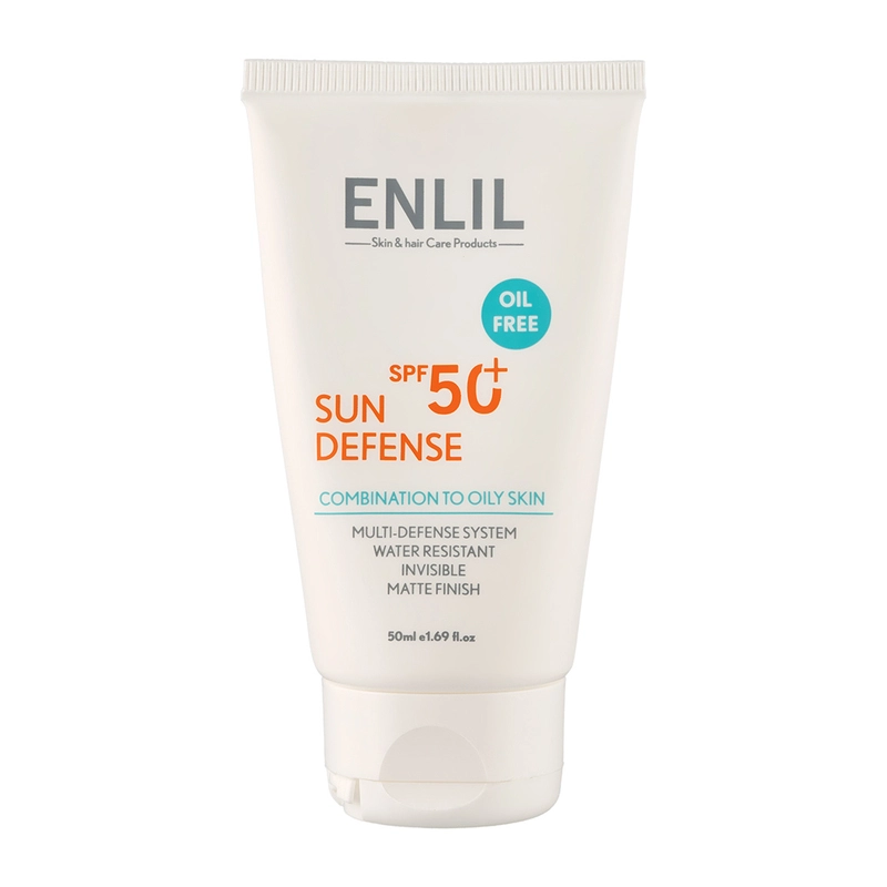 کرم ضد آفتاب تیوپی بی رنگ Sun Defense پوست چرب 50 میلی لیتر-1