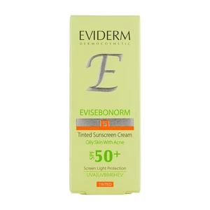 کرم ضدآفتاب  رنگی اویدرم دارای SPF50 پوست چرب و دارای جوش