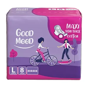 نوار بهداشتی مدل مکسی کتان نیمه ضخیم سایز بزرگ بسته 8 عددی