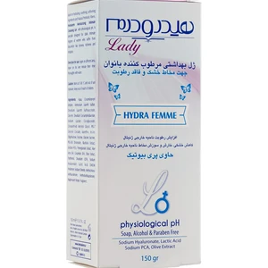ژل بهداشتی بانوان هیدرودرم لیدی هیدرا فم مرطوب کننده ناحیه واژینال 150 میل
