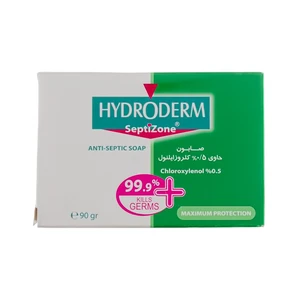 صابون هیدرودرم ضدعفونی کننده حاوی 0.5 درصد کلروزاینلول وزن 90 g