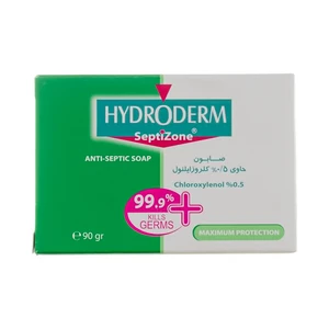 صابون هیدرودرم ضدعفونی کننده حاوی 0.5 درصد کلروزاینلول 90 گرم