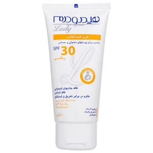 کرم ضد آفتاب رنگی دارای SPF30 مناسب پوست معمولی و حساس مدل لیدی حجم 50 میلی لیتر