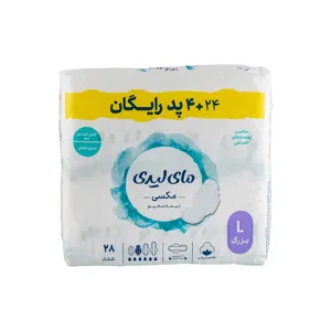 نوار بهداشتی نیمه ضخیم مدل Maxi سایز بزرگ بسته 24 عددی