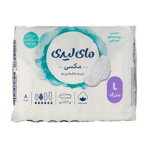نوار بهداشتی نیمه ضخیم مکسی پوست حساس سایز بزرگ 8 عددی