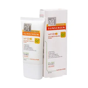 کرم ضد آفتاب مای فارما بی رنگ مدل Sun Solution دارای SPF50 مناسب پوست مختلط و چرب