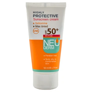 کرم ضد آفتاب رنگی دارای SPF50 مدل Protective فاقد چربی مناسب پوست چرب حجم 50 میل