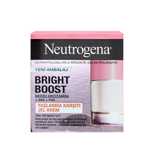 ژل کرم آبرسان ضد چروک و درخشان کننده نوتروژینا مدل Bright Boost حجم 50 میل