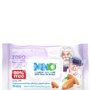 دستمال مرطوب دست و صورت مخصوص بزرگسالان 70 عددی