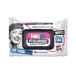 دستمال مرطوب پاک کننده آرایش مدل Hyaluronic بسته 50 عددی