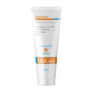 کرم ضد آفتاب ضد چروک بدون رنگ SPF30 پوست چرب