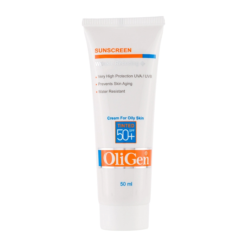 کرم ضد آفتاب ضد چروک رنگی SPF50 پوست چرب-1