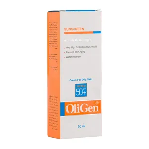 کرم ضد آفتاب الی ژن ضد چروک رنگی دارای SPF50 مناسب پوست چرب
