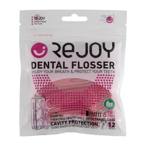 نخ دندان مدل کمانی قابدار نعنایی 12 عددی به همراه 6 عدد هدیه