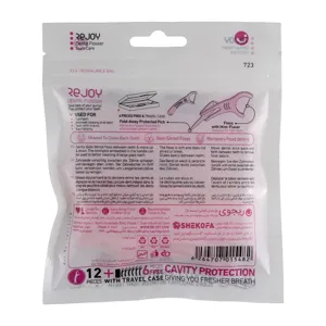 نخ دندان ریجوی مدل کمانی قابدار نعنایی آنتی باکتریال 12 عددی به همراه 6 عدد هدیه