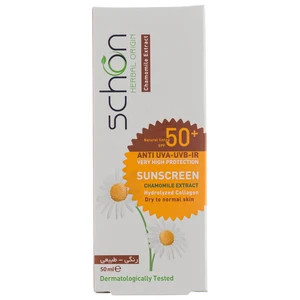 کرم ضد آفتاب شون رنگی دارای SPF50 مناسب پوست خشک و نرمال 50 میل