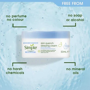 کرم مرطوب کننده و آبرسان شب سیمپل Water Boost پوست خشک و حساس