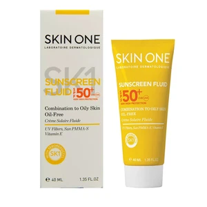 فلوئید ضد آفتاب بی رنگ اسکین وان combination حاوی SPF50 پوست چرب و مختلط