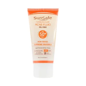 فلوئید ضد آفتاب فاقد چربی بی رنگ SPF50 انواع پوست