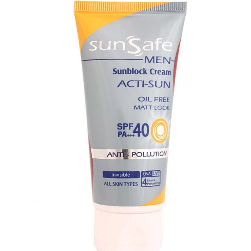 کرم ضد آفتاب بی رنگ مناسب آقایان دارای SPF40 حجم 50 میلی لیتر-1