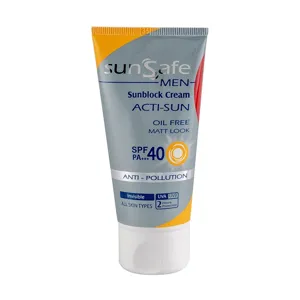 کرم ضد آفتاب بی رنگ مخصوص آقایان SPF40 انواع پوست
