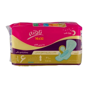 نوار بهداشتی بالدار ماکسی ویژه شب پوست حساس 5 عددی