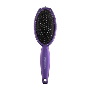 برس بیضی بزرگ با سوزن فلزی مدل Wonder Shine Brush - بنفش - 0