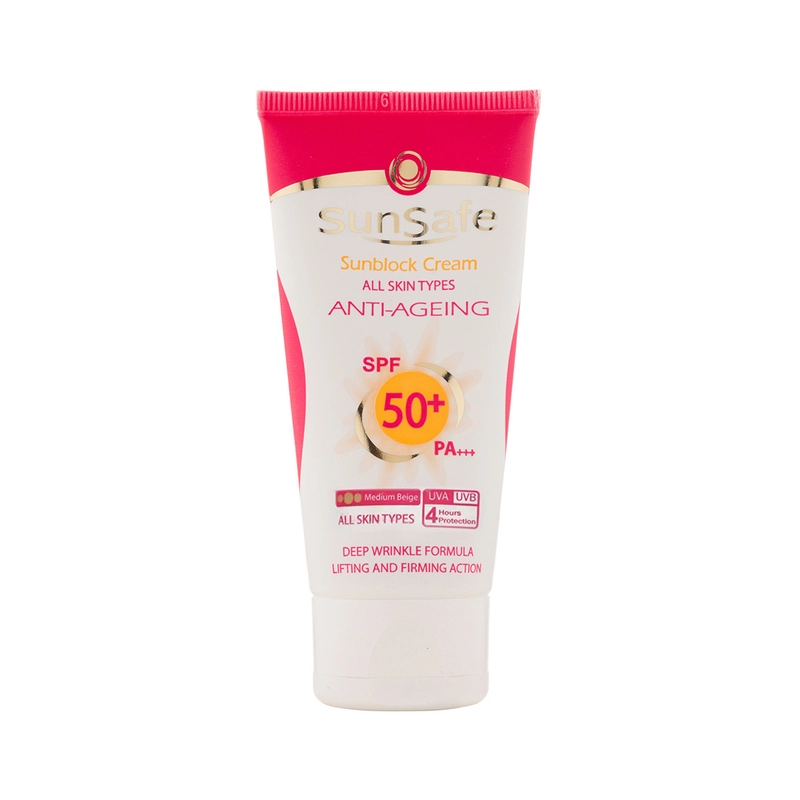 کرم ضد آفتاب و ضد چروک رنگی دارای spf50 حجم 50 میل-1