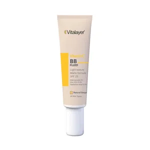 بی بی کرم فلوئید SPF25 دارای ویتامین C حجم 30 میلی لیتر ویتالیر بژ طبیعی