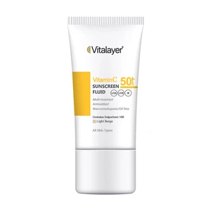 فلوئید ضد آفتاب رنگی مدل Vitamin C حجم 50 میل - بژ طبیعی - 0